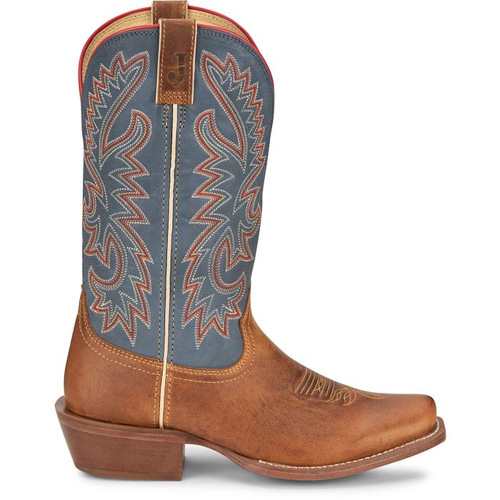 Justin Men's 13" Showoff  Western Boot - Oily Tan