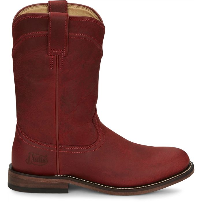 Justin Women's Holland 10" Roper Western Boot- Red