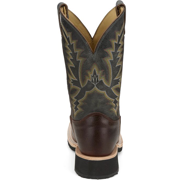 Justin Men's Trainor 11" Western Cowboy Boots- Cognac