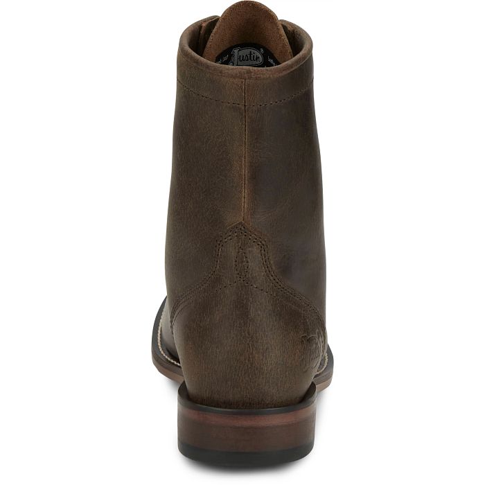 Justin Women's McKean 7" Lace Up Roper Western Boot- Brown