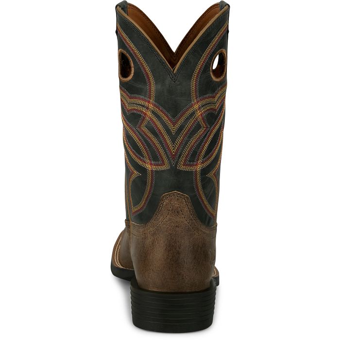 Justin Men's 11" Lubbock Western Boot - Brown/Black