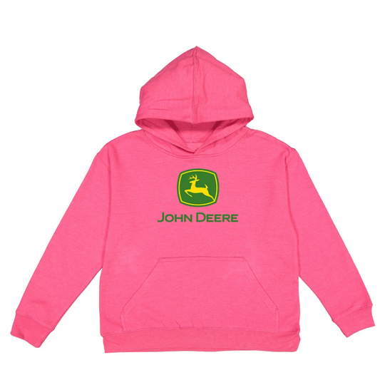 John Deere Toddler John Deere Trademark Long Sleeve Hoodie - Hot Pink