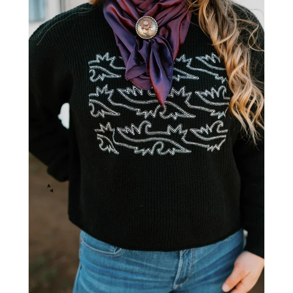 2 Fly Women's That Stitch Nasty Crewneck Sweater - Black
