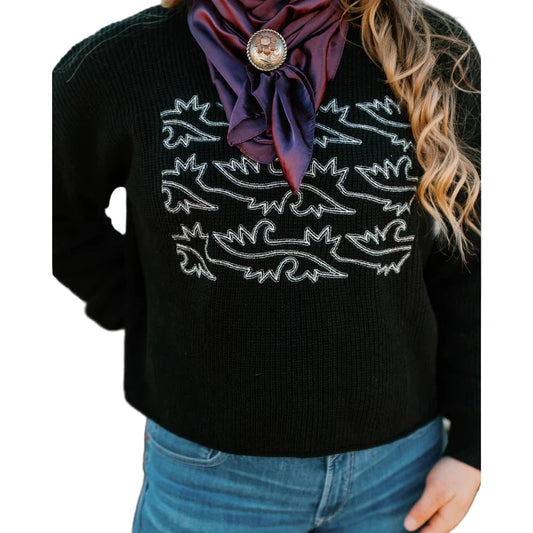 2 Fly Women's That Stitch Nasty Crewneck Sweater - Black