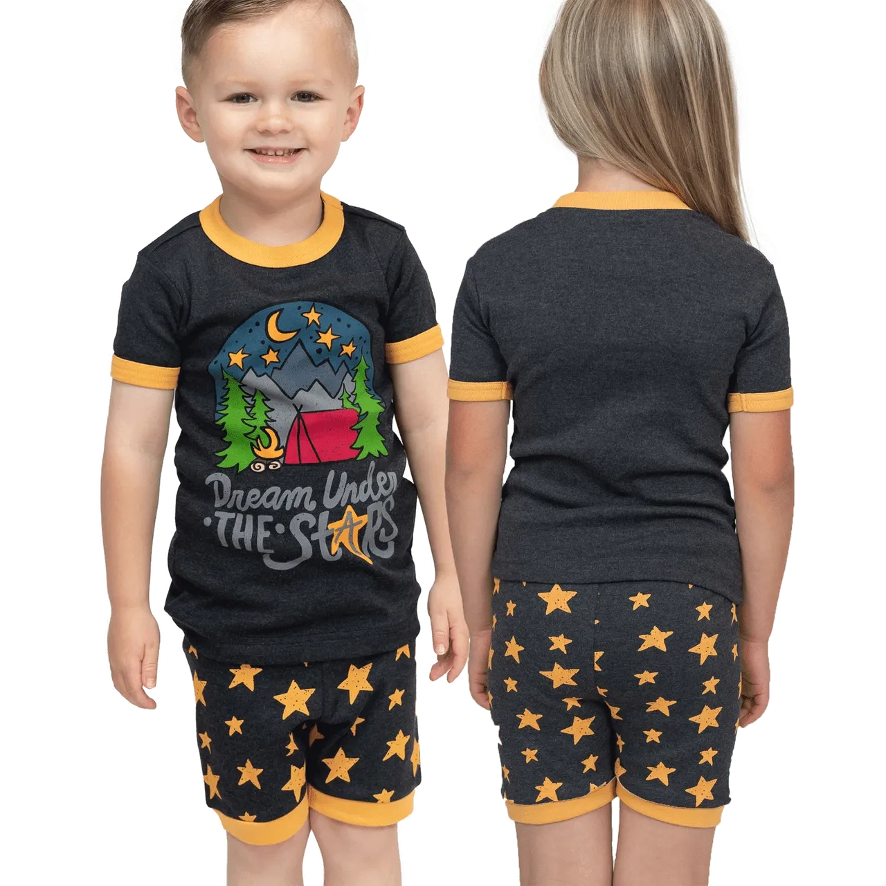 Lazy One Kid's Dream Under The Stars PJ Camping Short Set