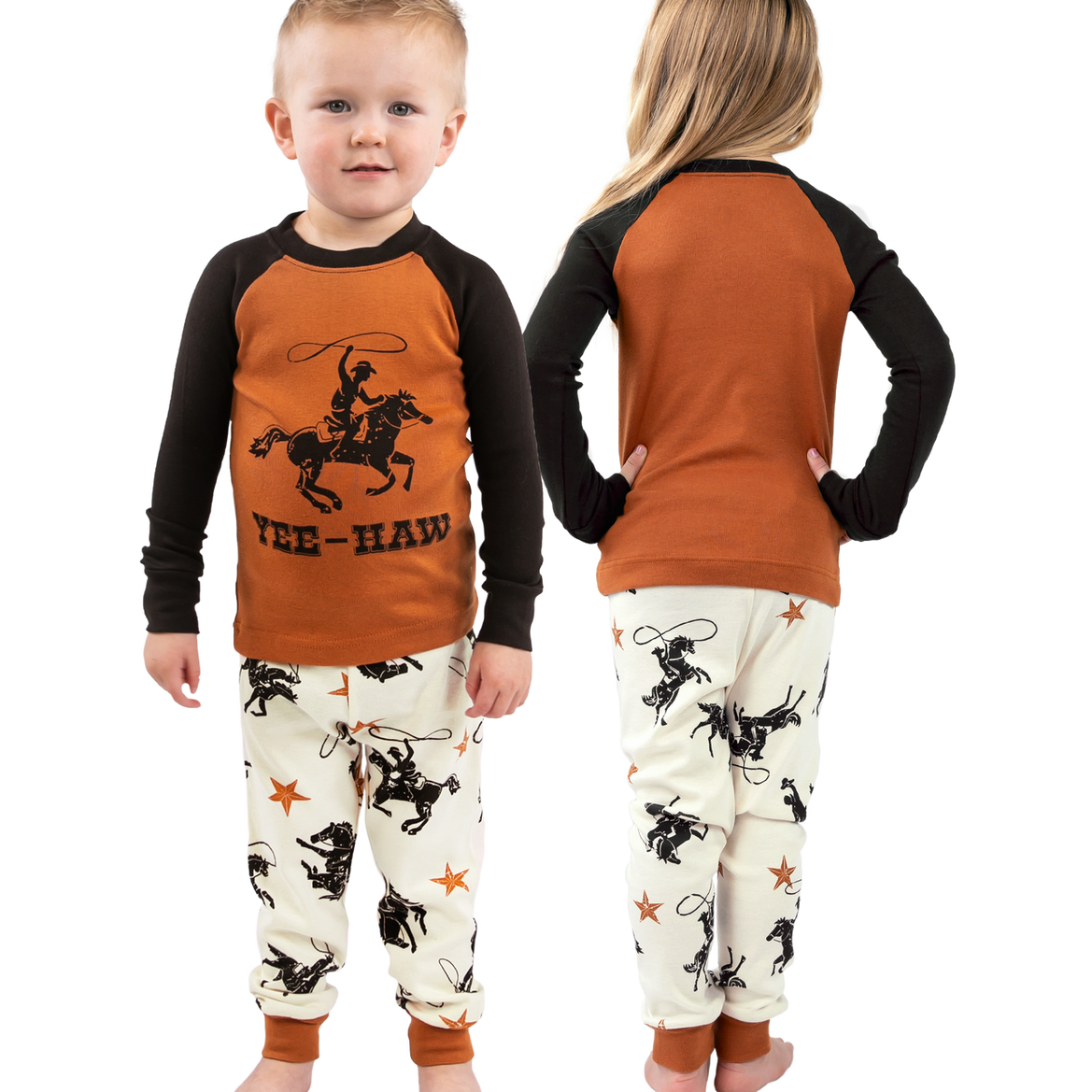 Lazy One Yee-Haw Long Sleeve Pajama Set- Multi