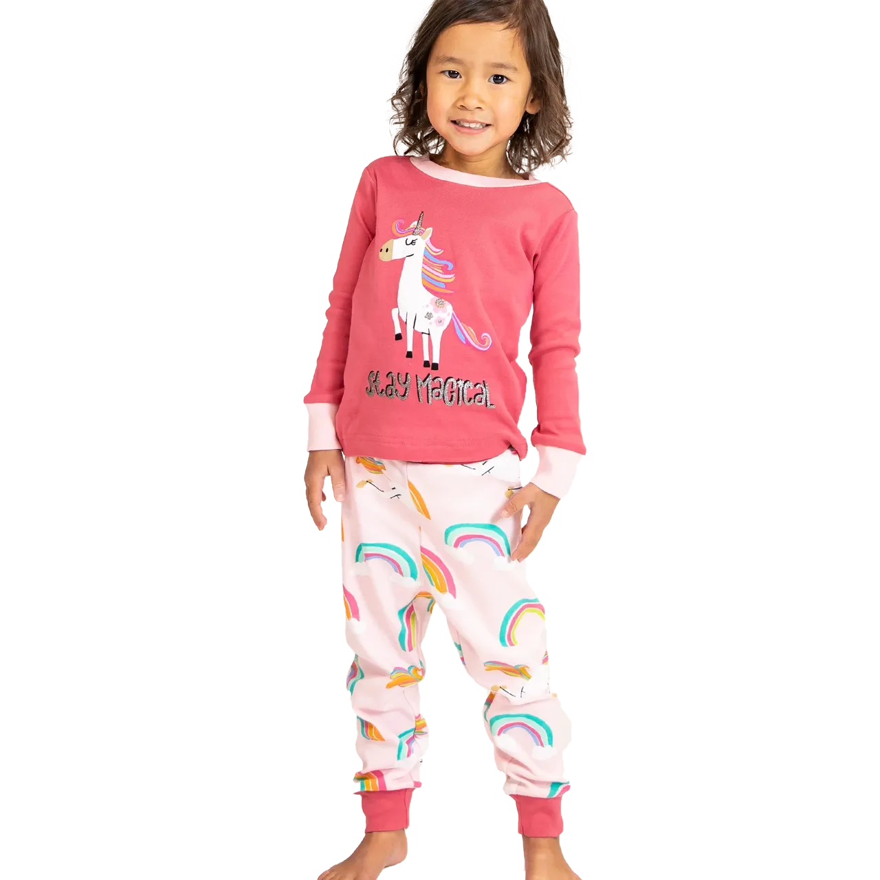 Lazy One Kid's Magical Unicorn Long Sleeve PJ's