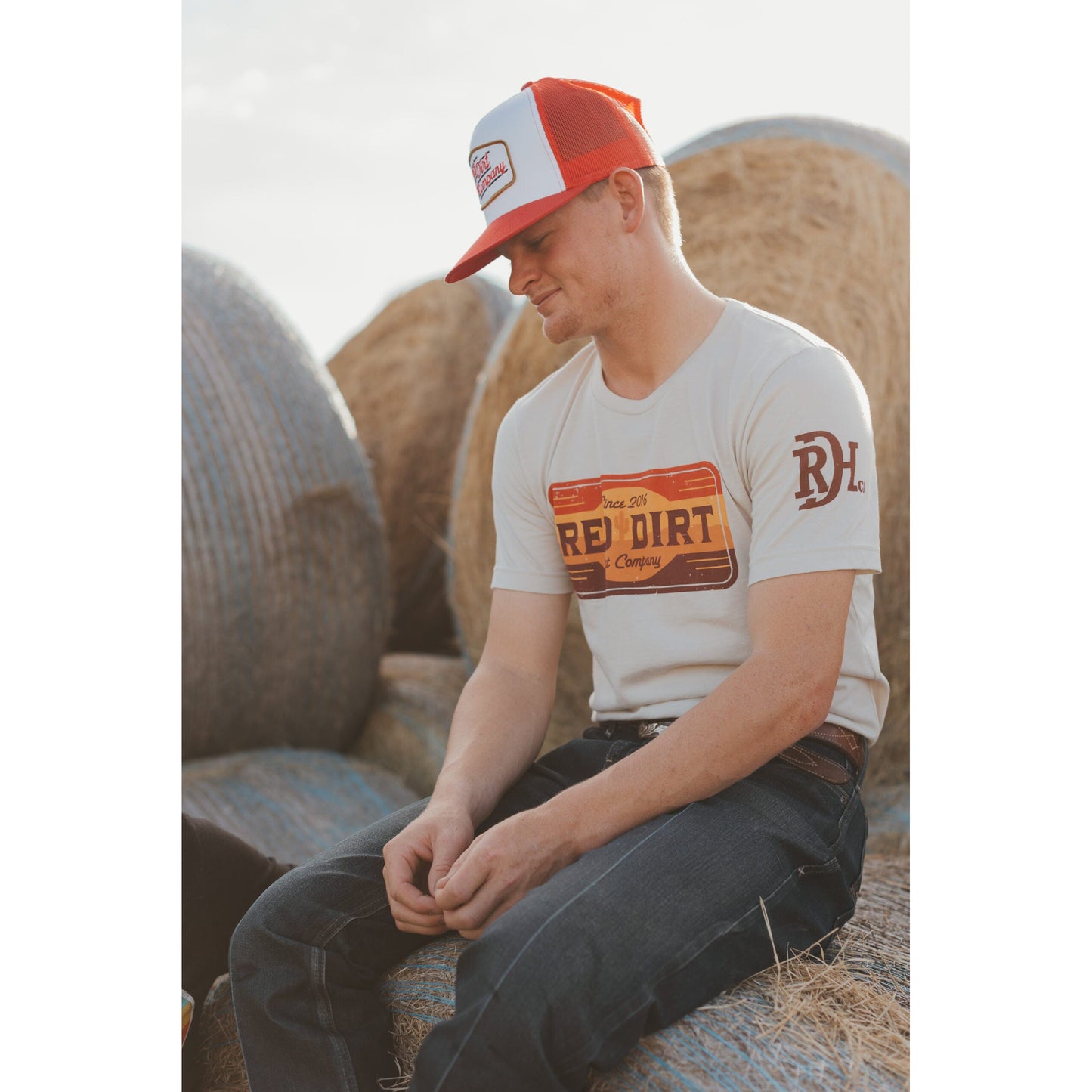 Red Dirt Hat Co. Unisex Raw Hide T-Shirt - Oatmeal