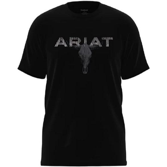 Ariat Boys Streak Skull SS T-Shirt - Black