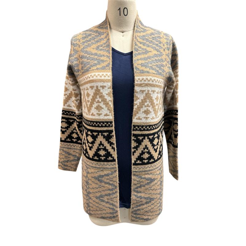 Rising Women's Long Sleeve Aztec Open Front Cardigan- Multi