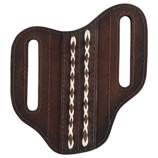 Red Dirt Hat Co Unisex Doubled Braided Pancake Knife Sheath - Oiled Brown