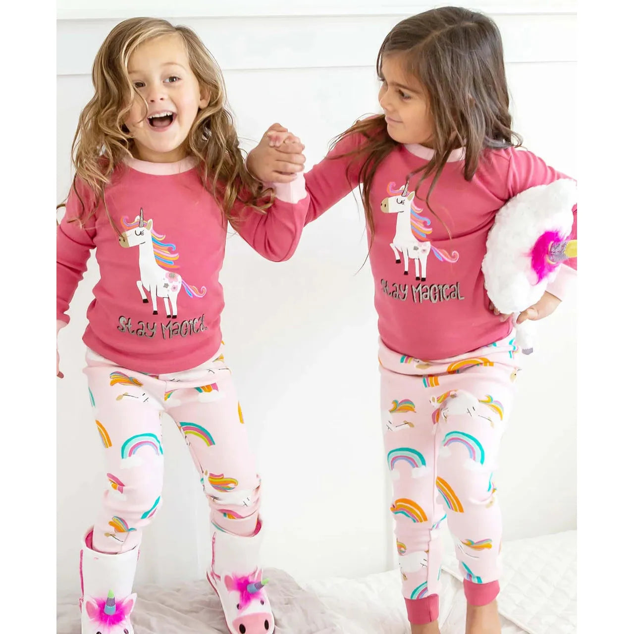Lazy One Kid's Magical Unicorn Long Sleeve PJ's