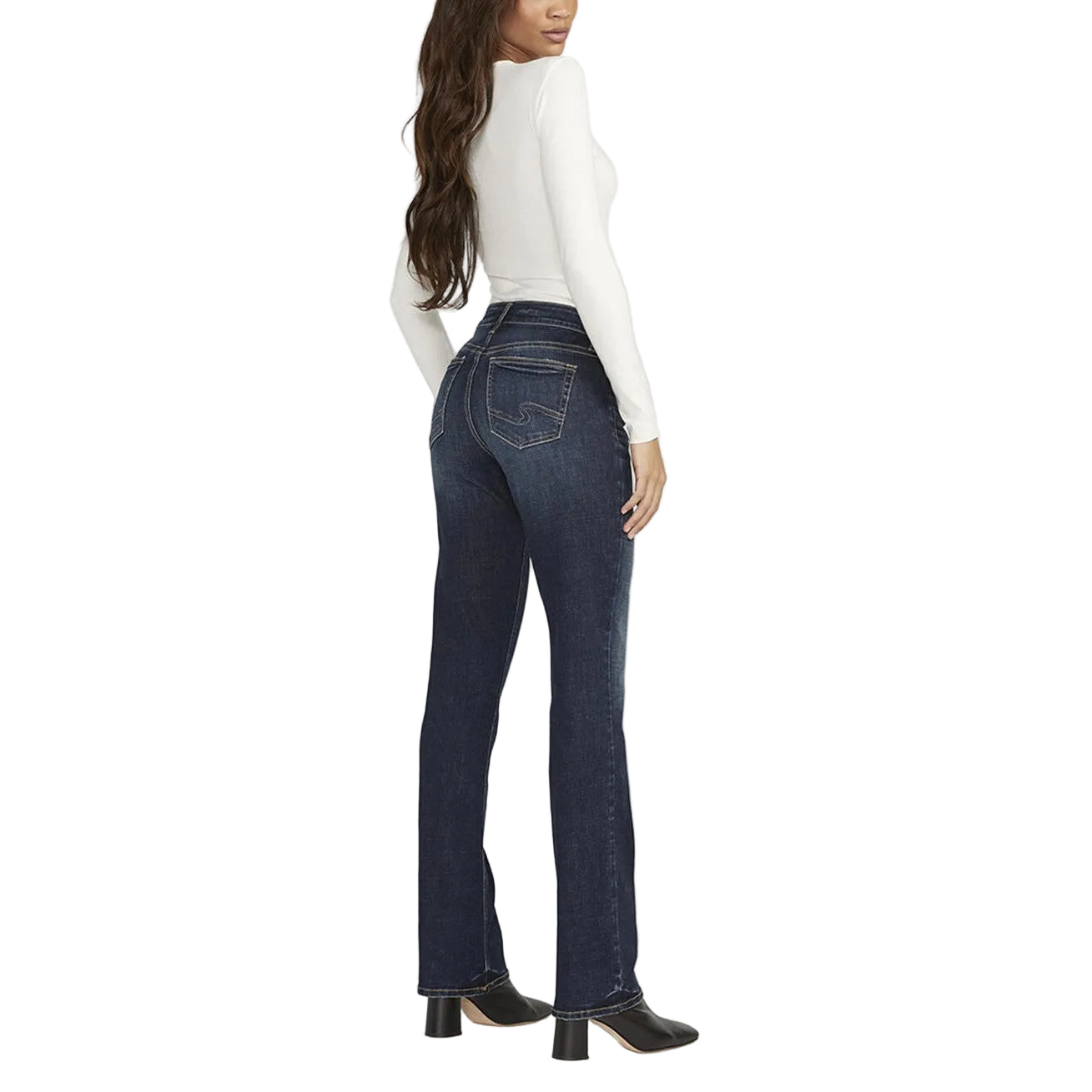Silver Women's Elyse Mid Rise Slim Bootcut Jeans - Indigo