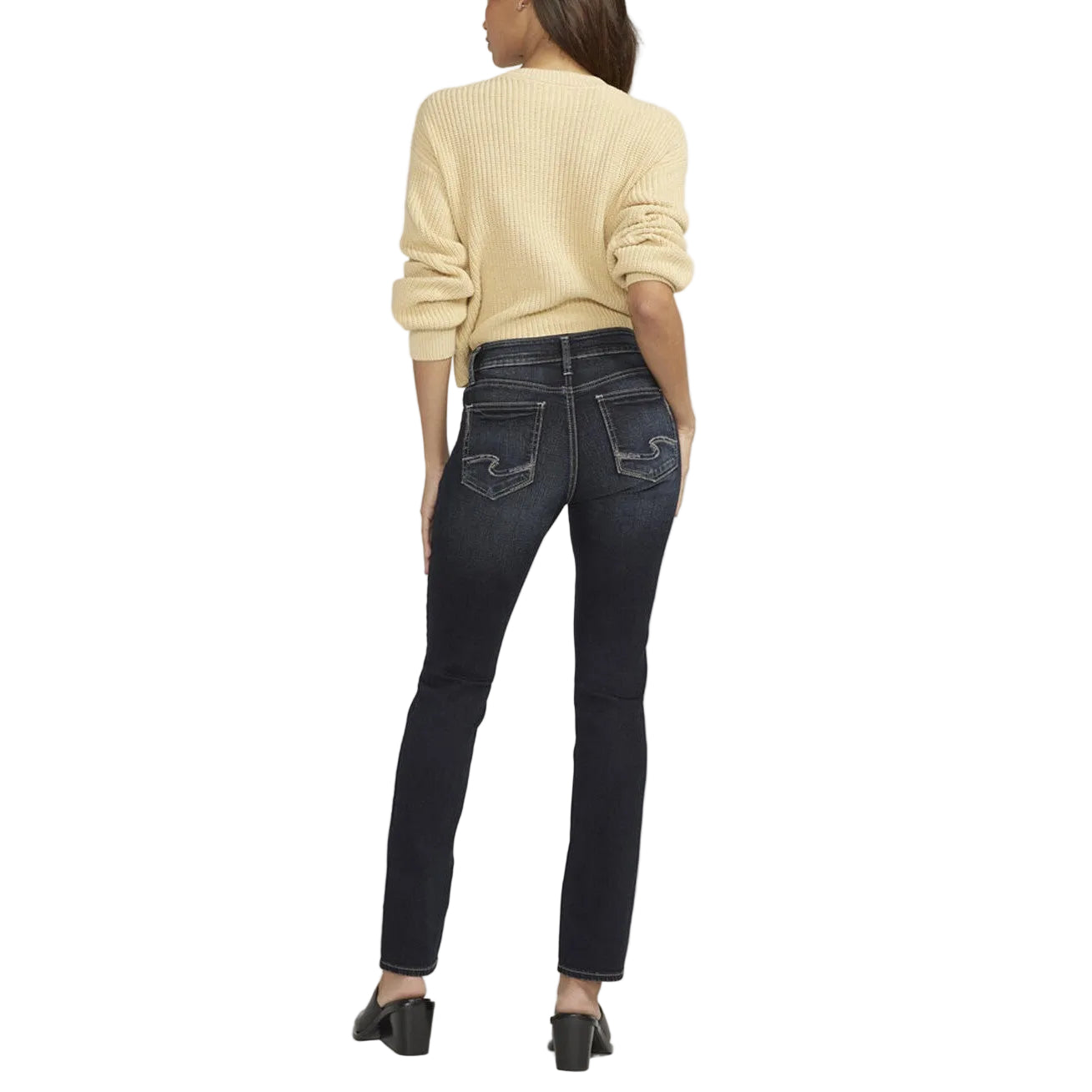 Silver Women's Suki Mid Rise Straight Leg Jeans - Indigo
