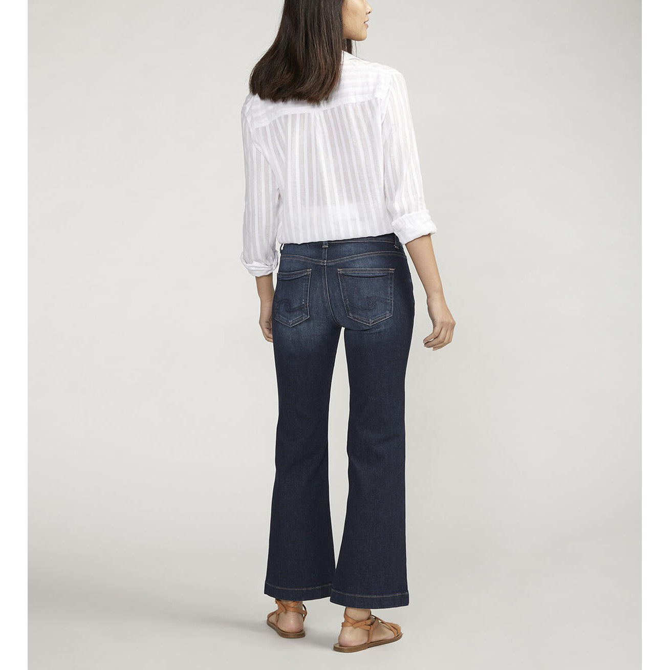 Silver Women's Suki Mid Rise Trouser Jeans - Indigo