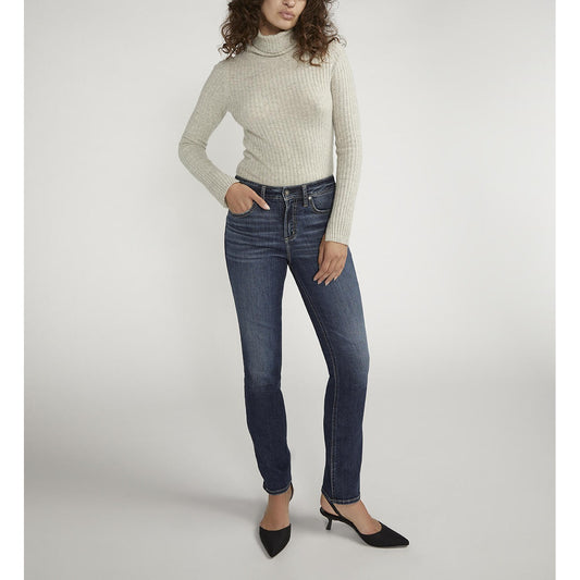 Silver Women's Avery High Rise Straight Leg Jeans - Indigo