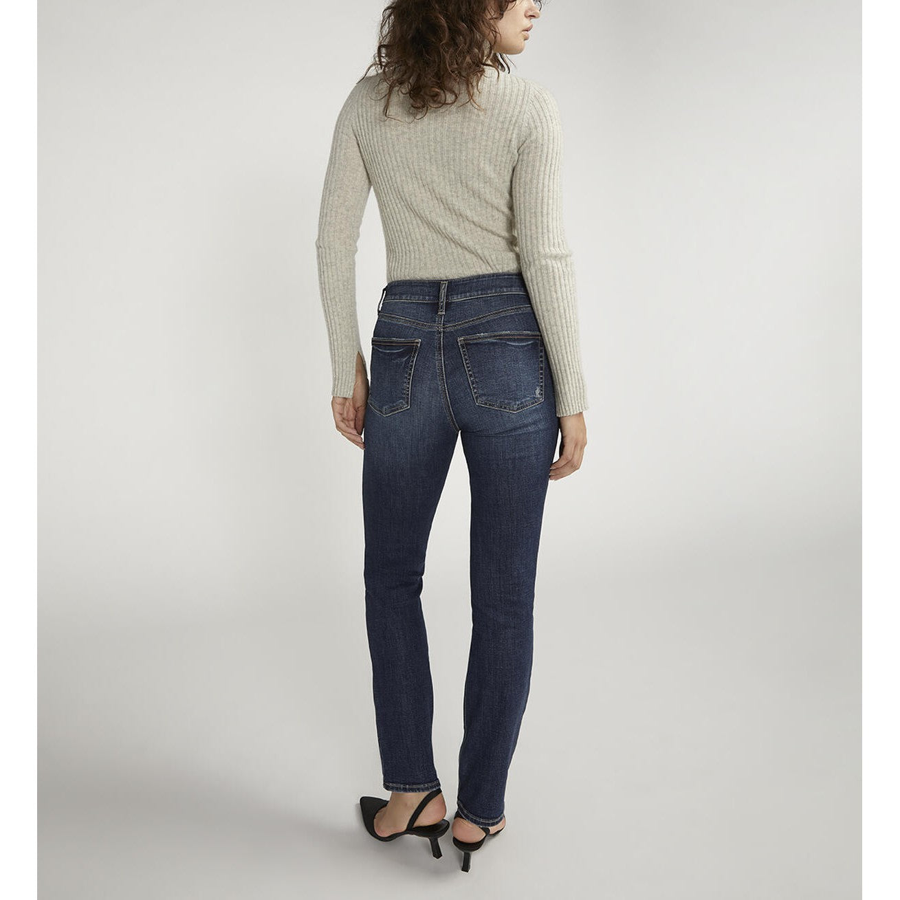 Silver Women's Avery High Rise Straight Leg Jeans - Indigo