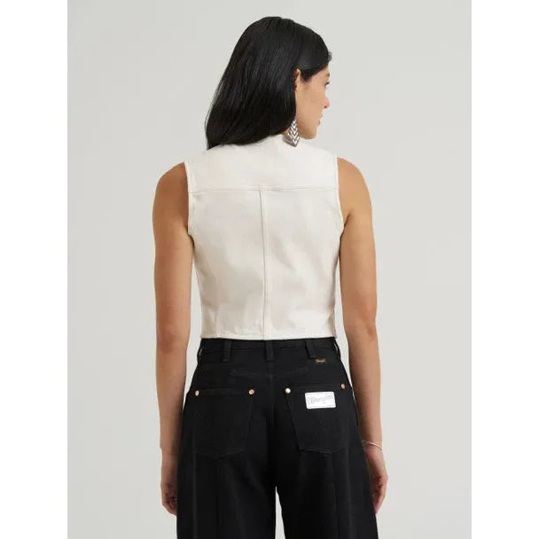 Wrangler Women's Lainey Wilson Denim Vest- White