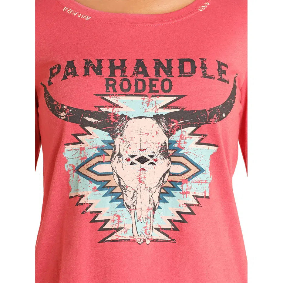 Panhandle Women's Long Sleeve Shirt With Graphic - Pink