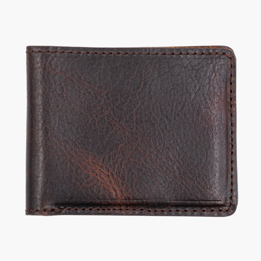 Vintage Bison Large Bi-Fold Wallet-Mocha