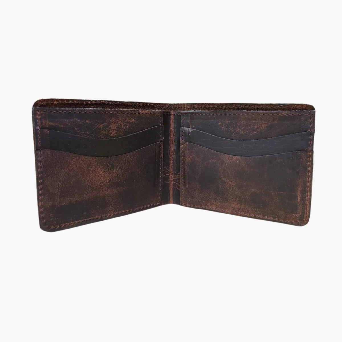 Vintage Bison Large Bi-Fold Wallet-Mocha