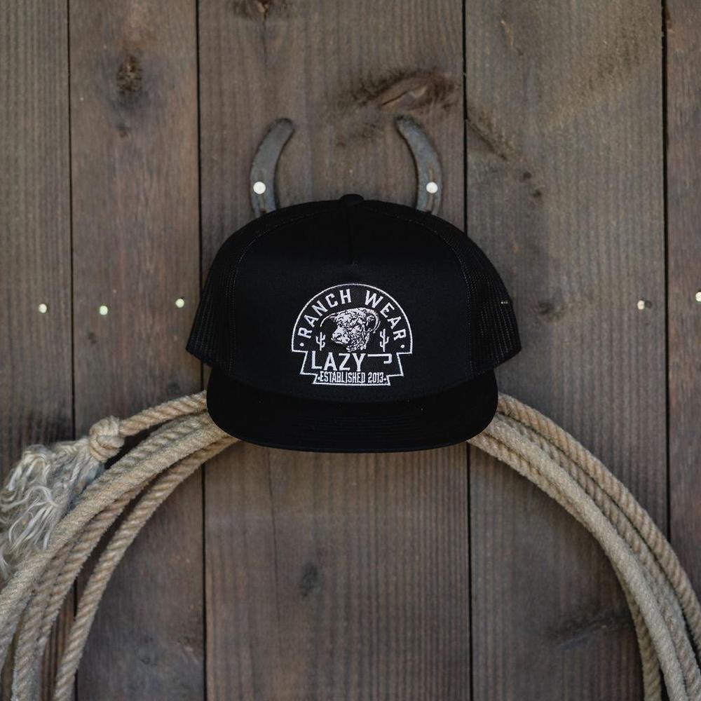 Lazy J Ranch Black Arrowhead Classic Five Panel Trucker Hat