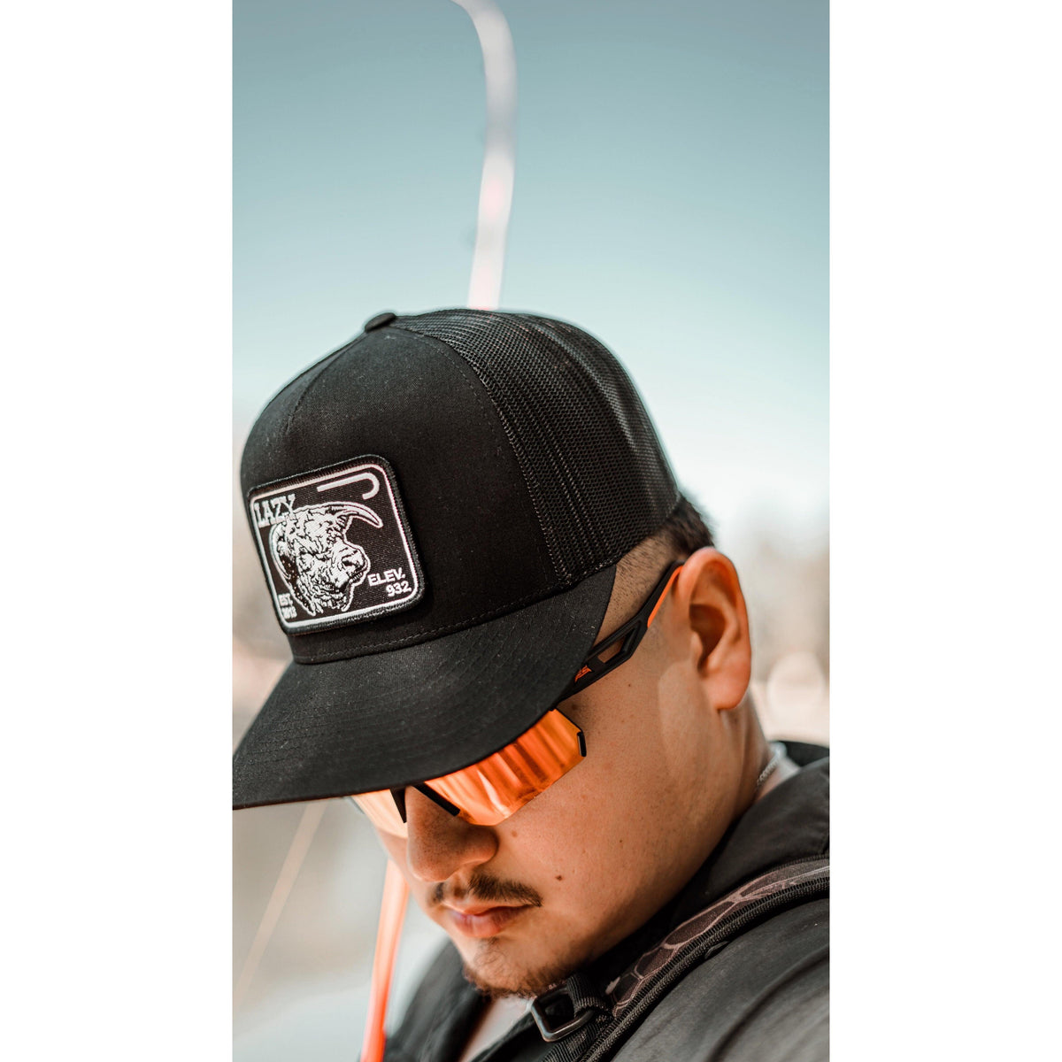 Lazy J Ranch Black Elevation Classic Five Panel Trucker Hat