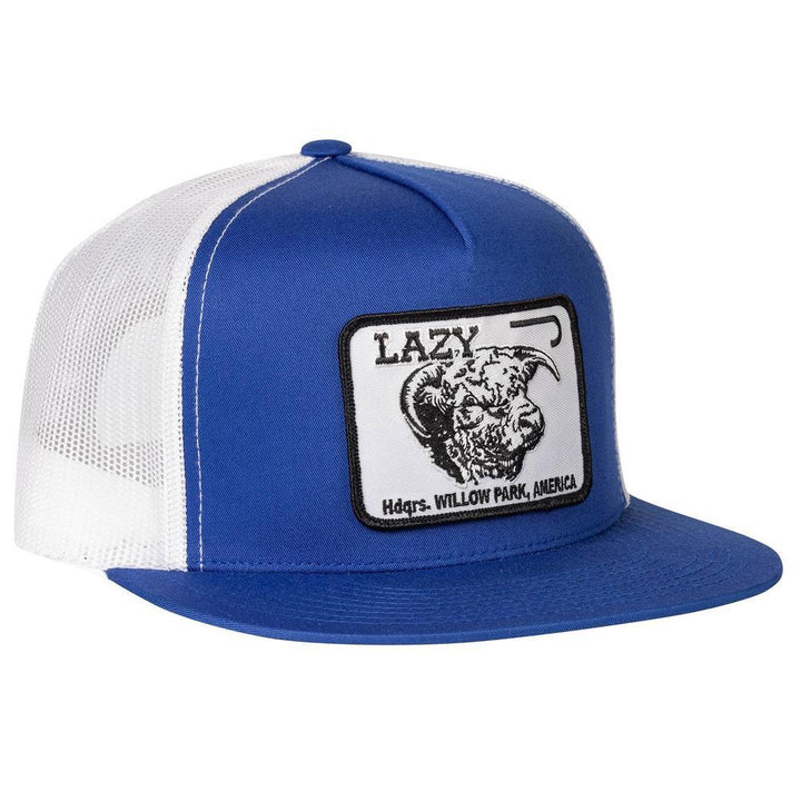 Lazy J Ranch Blue &amp; White Willow Cattle Headquarters Classic Five Panel Trucker Hat
