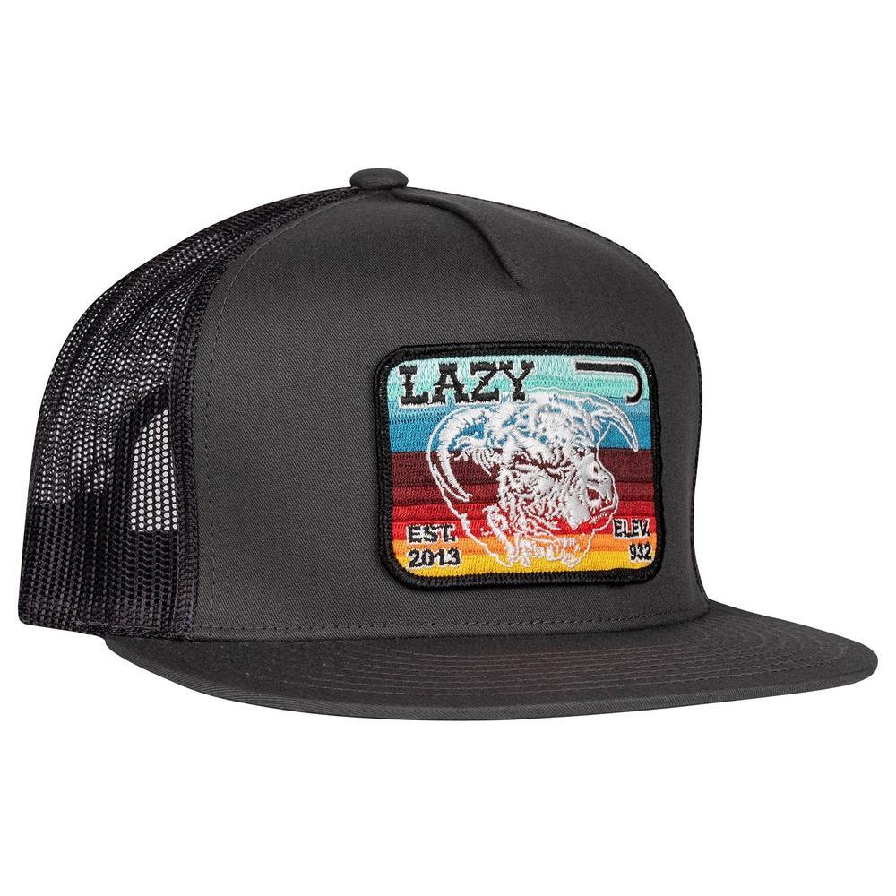 Lazy J Ranch Charcoal Grey Serape Elevation Classic Five Panel Trucker Hat