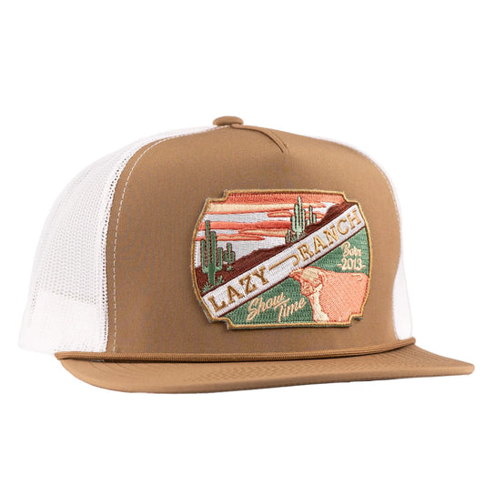 Lazy J Ranch Desert Show Time Classic Rope Trucker Hat- Coyote Brown