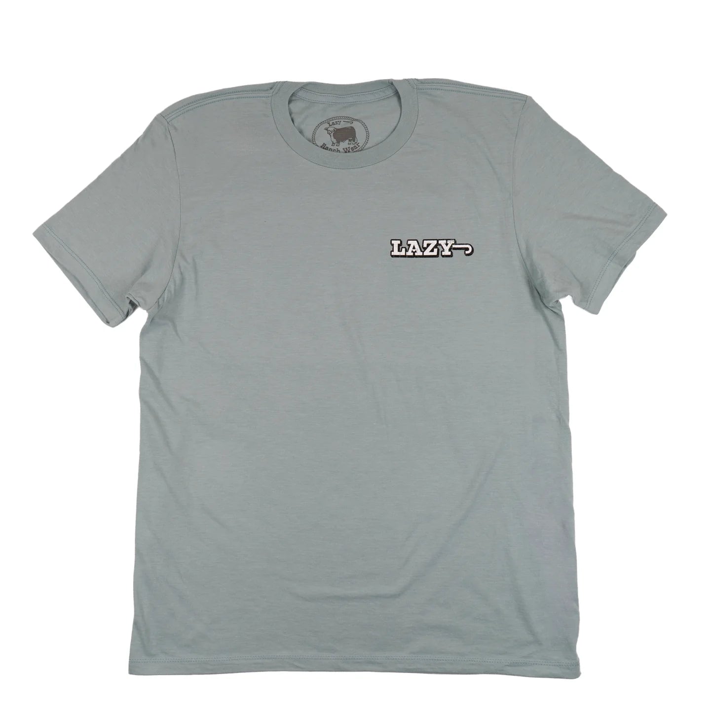 Lazy J Men's Short Sleeve Feed Yard-Sage Blue