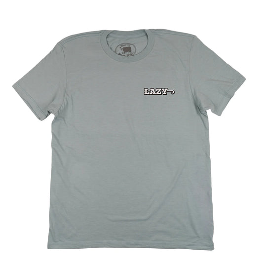 Lazy J Men's Short Sleeve Feed Yard-Sage Blue