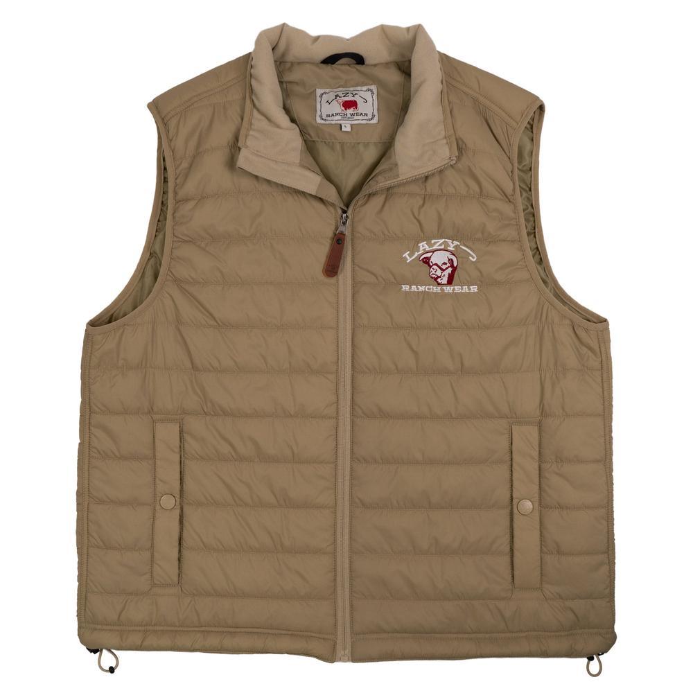 Lazy J Ranch Men's Lightweight Relaxed Fit Vest - Tan