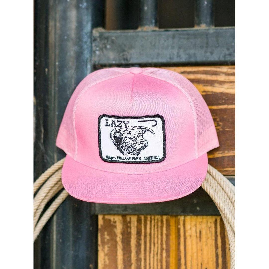 Lazy J Ranch Pink Willow Cattle Headquarters Classic Five Panel Trucker Hat