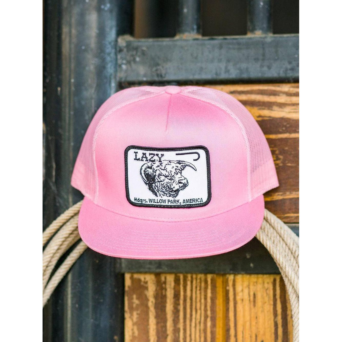 Lazy J Ranch Pink Willow Cattle Headquarters Classic Five Panel Trucker Hat
