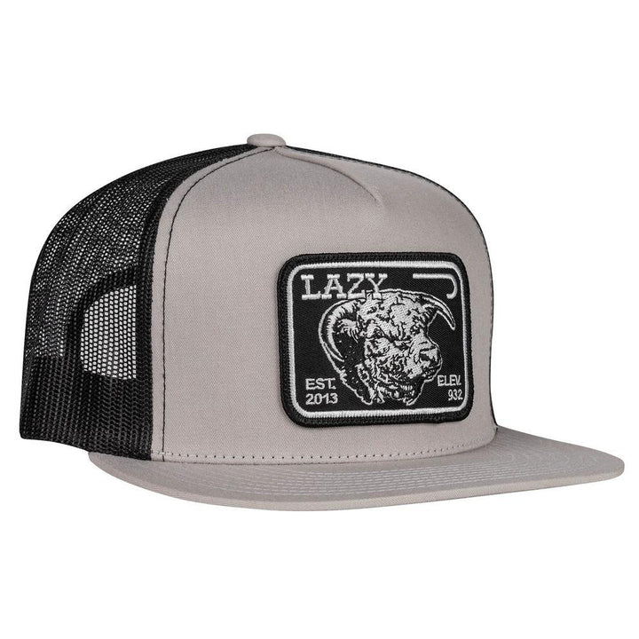 Lazy J Ranch Silver Grey &amp; Black Elevation Classic Five Panel Trucker Hat