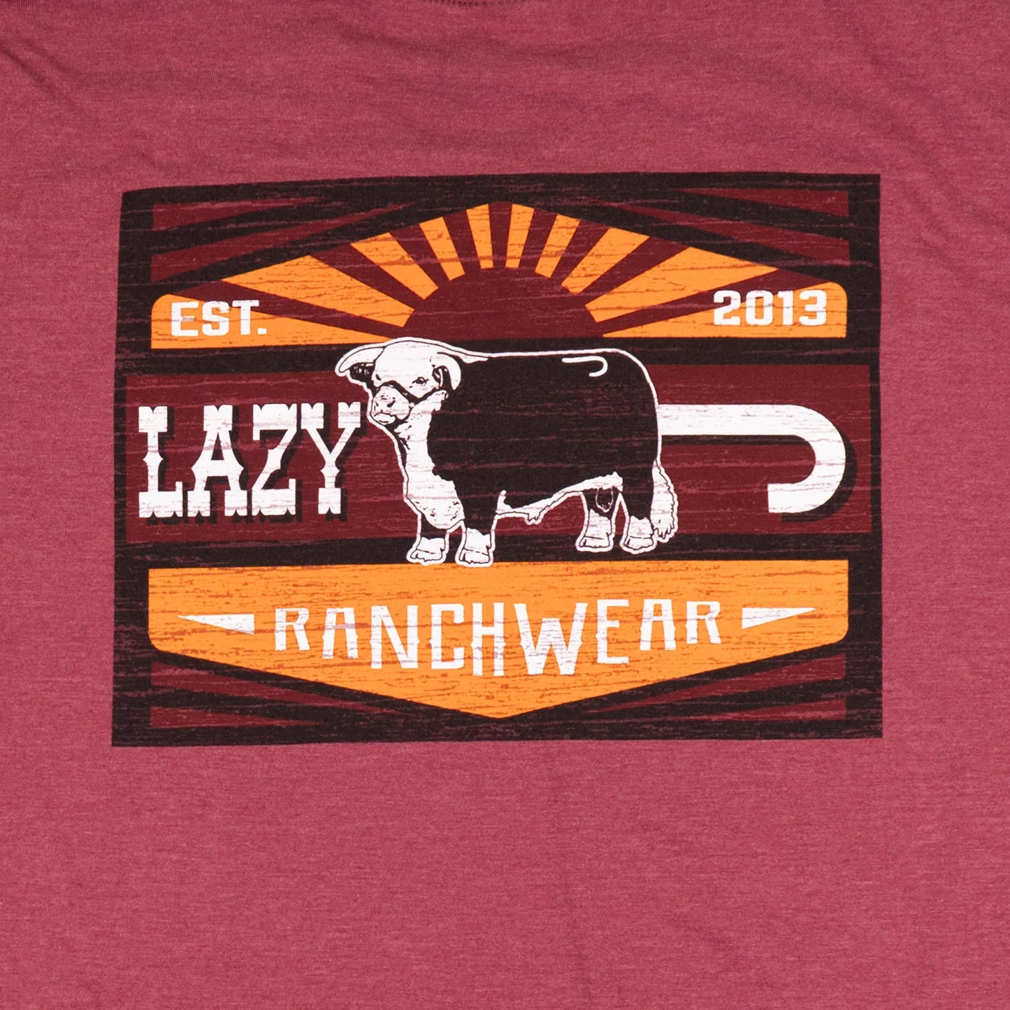 Lazy J Men's Short Sleeve Smokeless Tee Shirt- Red