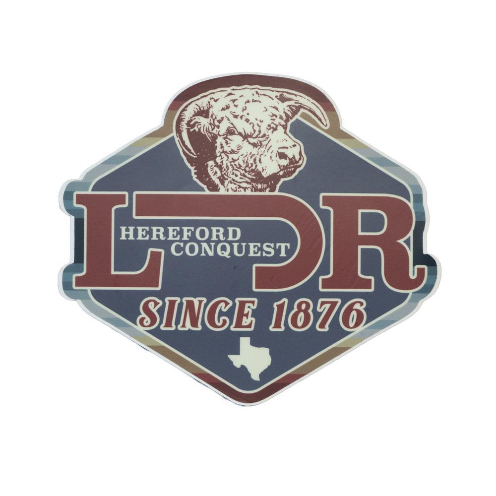 Lazy J Ranch Conquest Hereford Sticker