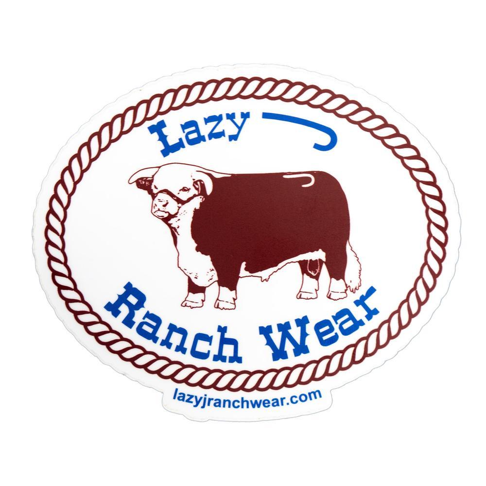 Lazy J Ranch Red White Blue Original Lazy J Sticker