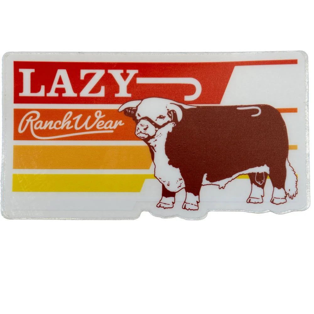 Lazy J Ranch Retro Midnight Hereford Sticker