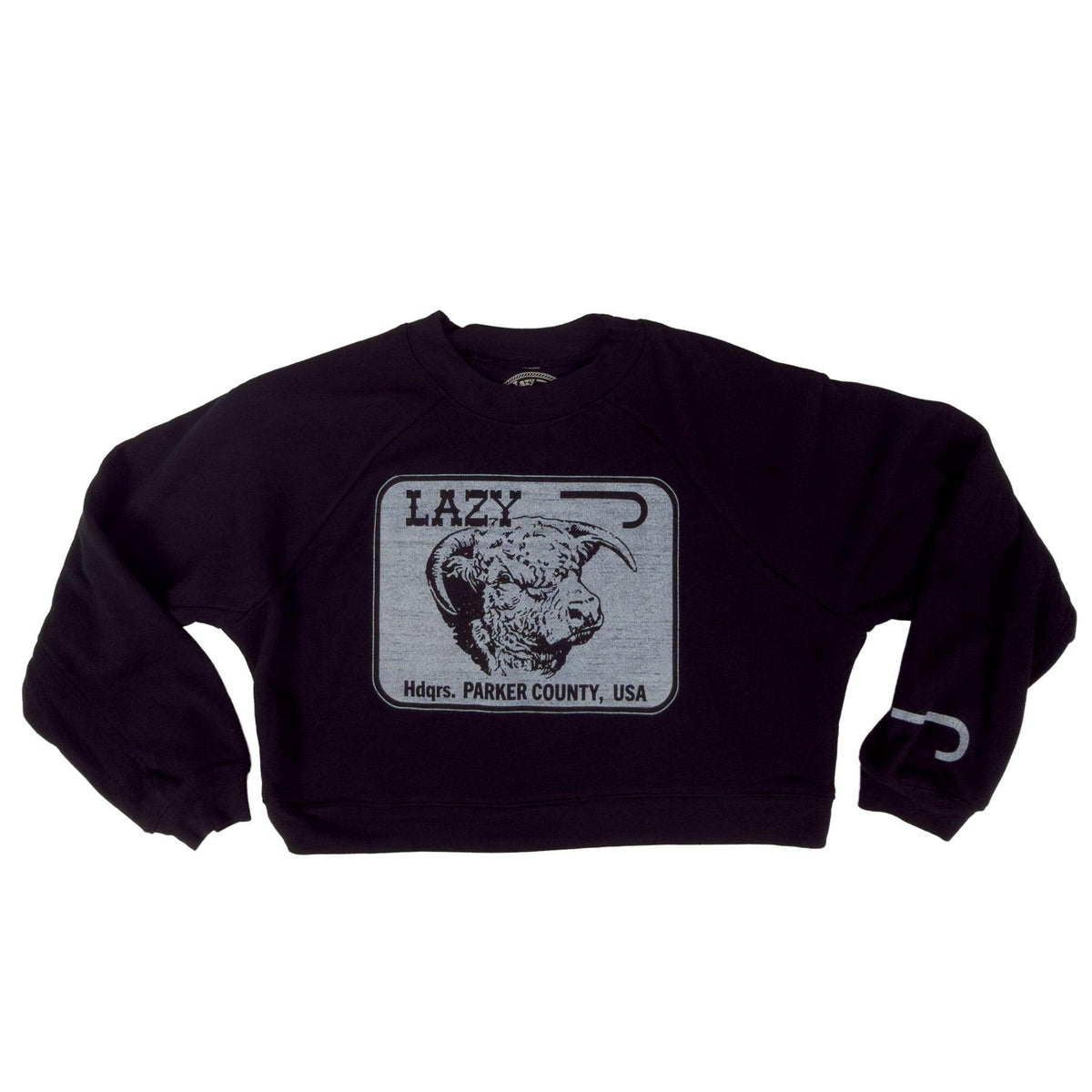 Lazy J Ranch Women's Parker County Cropped Sweatshirt - Black