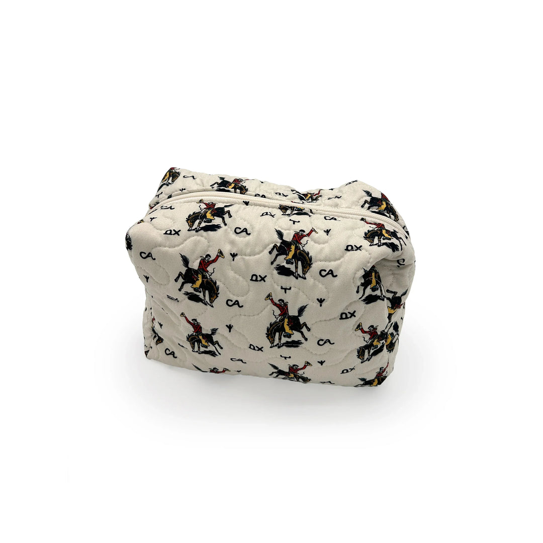 Ida Mae Home Lazy J Large Makeup Bag-Chambray