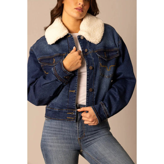 Kimes Women's Long Sleeve Leela Indigo Jacket - Multiple Colours