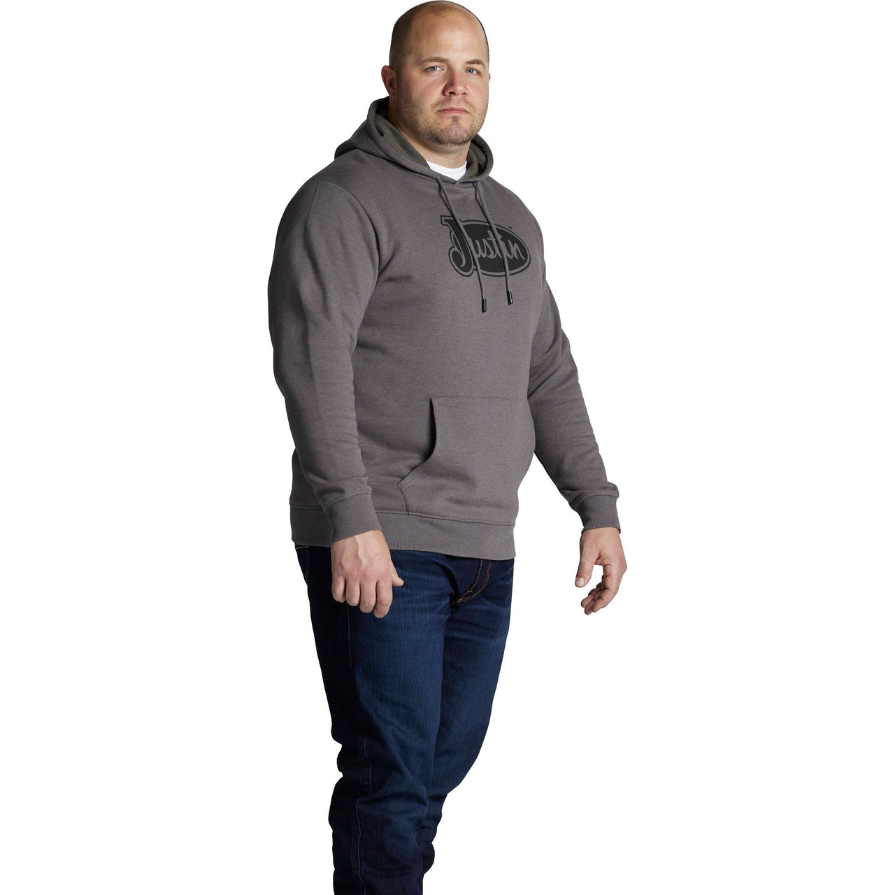 HJ Justin & Sons Men's Charleston Performance Fleece Hoodie - Charcoal