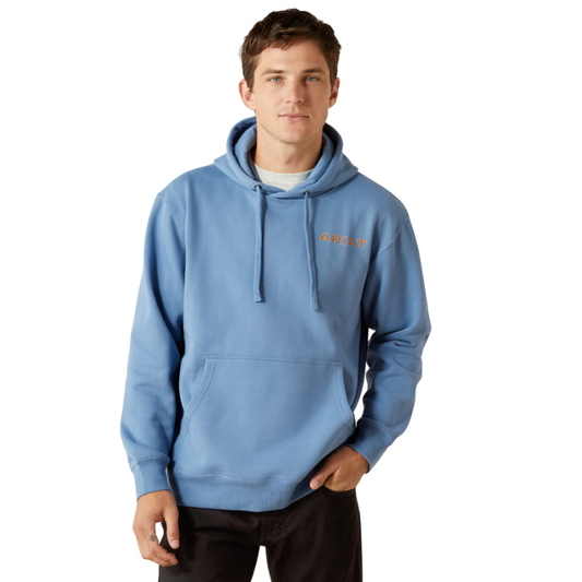 Ariat Men's Sun Valley Circle Hoodie - Coronet Blue