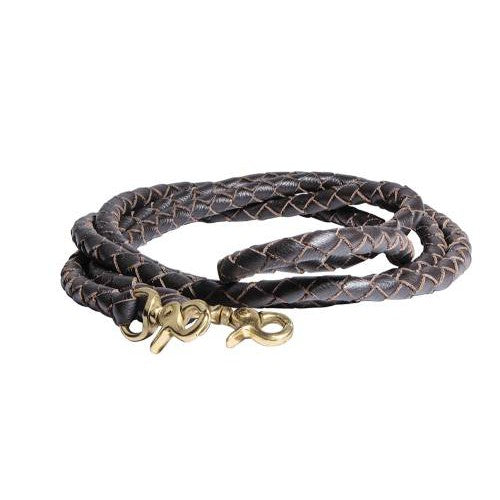Professional's Choice Braided Roping Rein - Brown