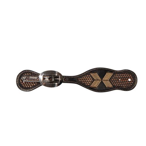 Professional Choice Chocolate Arrowhead Spur Straps - Men's