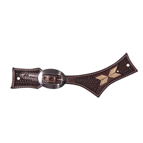 Professional's Choice Women's Chocolate Arrowhead Hatchet Spur Straps
