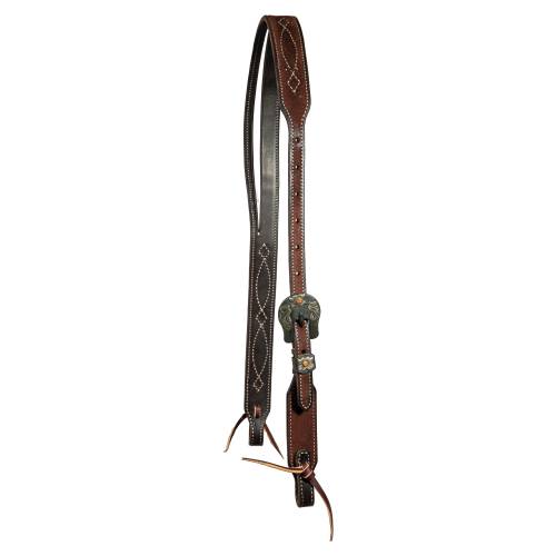 Professional Choice Roughout Gunslinger Slit Ear Headstall- Chocolate