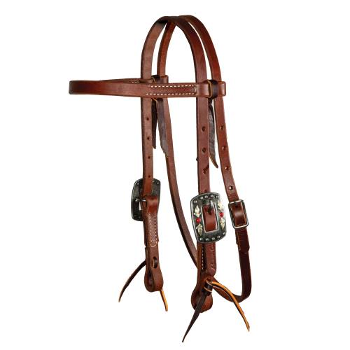 Professional's Choice Ranch Browband Headstall - Cob - Feather